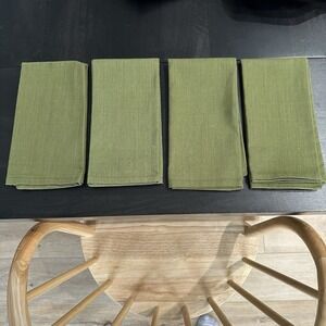 New Set Of 4 Fir Green Cotton Table Napkins Cloth 20x20 Rustic Fall Spring